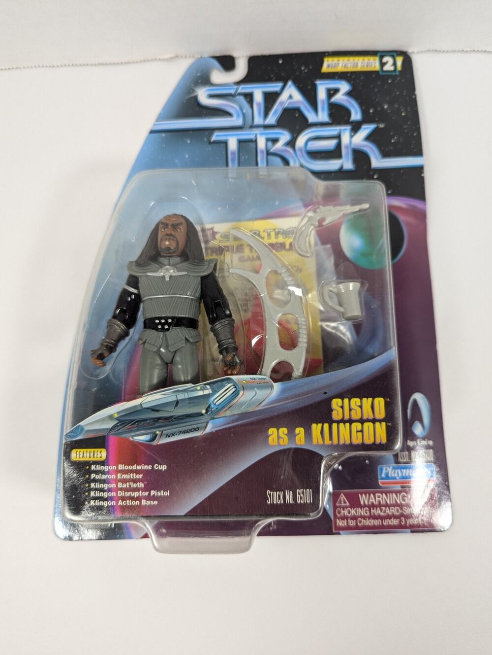 Vintage Playmates Star Trek Sisko As A Klingon Series 2 Action Figure 1997 NIB